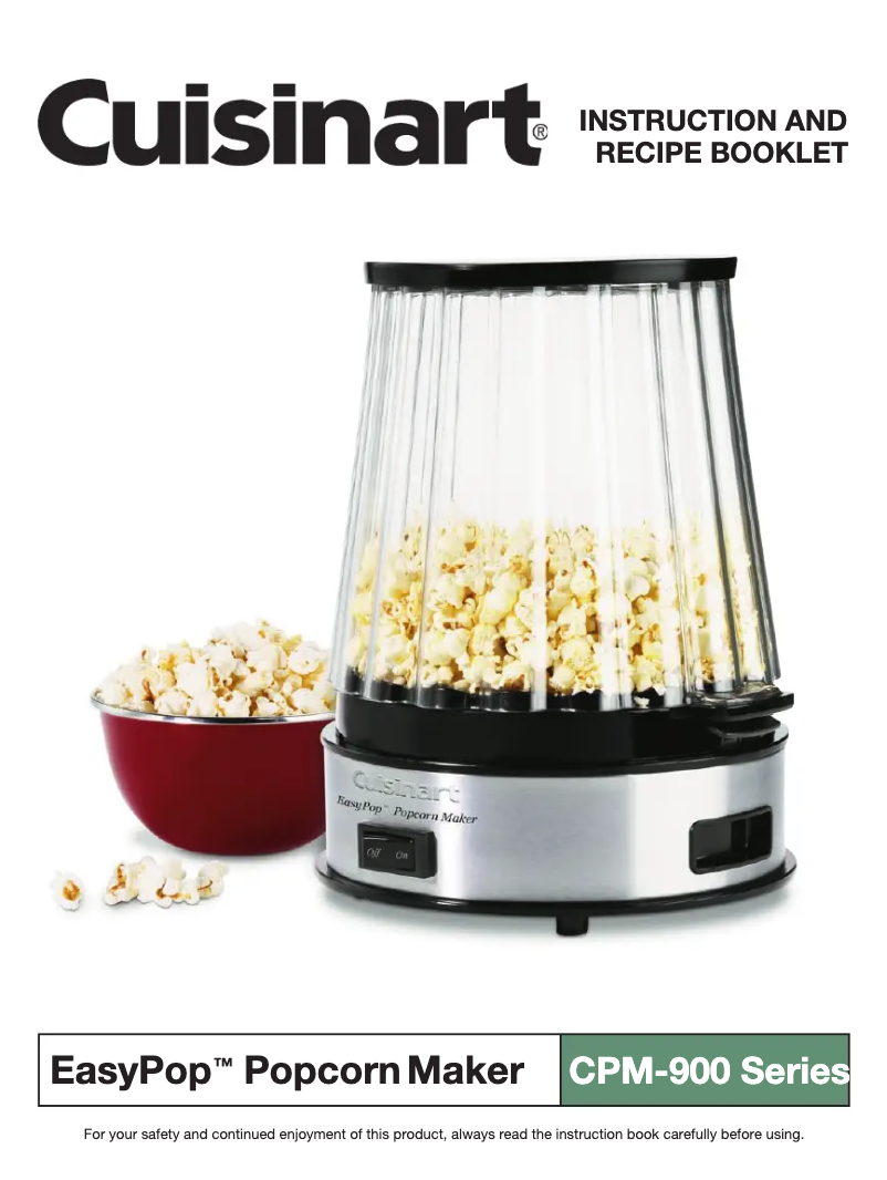 Página 1 del manual Manual de usuario Cuisinart EasyPop CPM-900