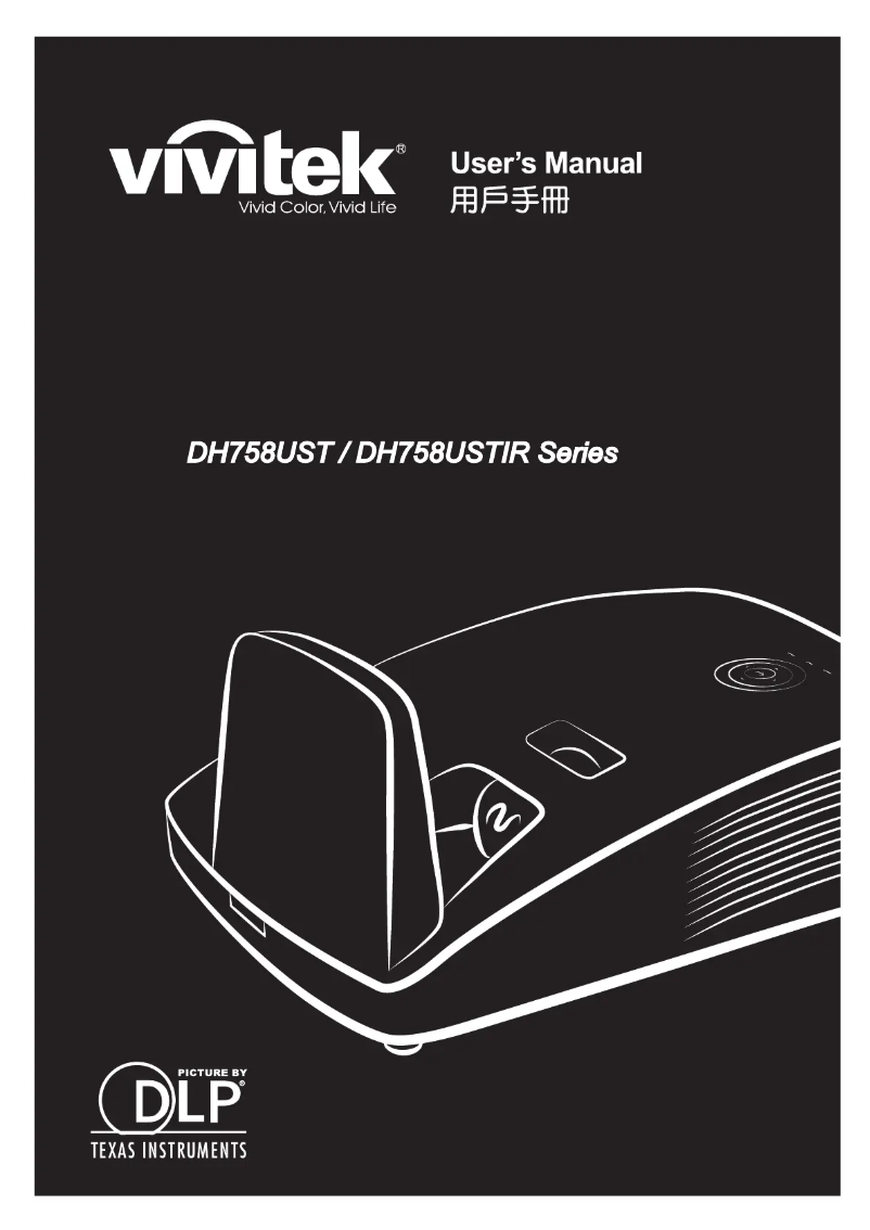 Page n°1 - Manuel utilisateur Vivitek DH758UST