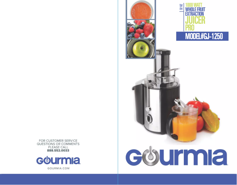 Page n°1 - Manuel utilisateur Gourmia GJ1250