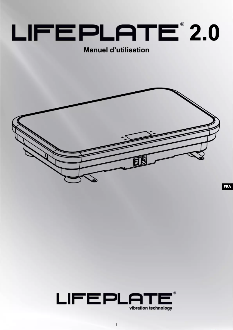 Image de la première page du manuel de l'appareil LifePlate 2.0