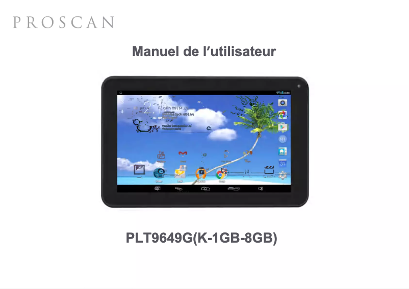 Page n°1 - Manuel utilisateur Proscan PLT9649G