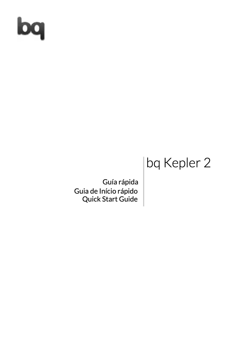 Page 1 of the manual User Manual bq Kepler 2