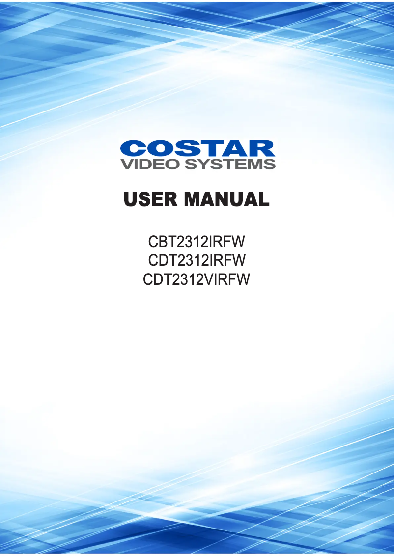 Page n°1 - Manuel utilisateur Costar CDT2312VIRFW