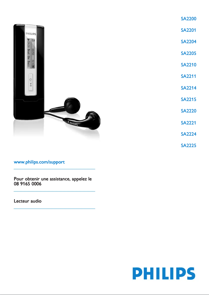 Page n°1 - Manuel utilisateur Philips GoGear SA2225