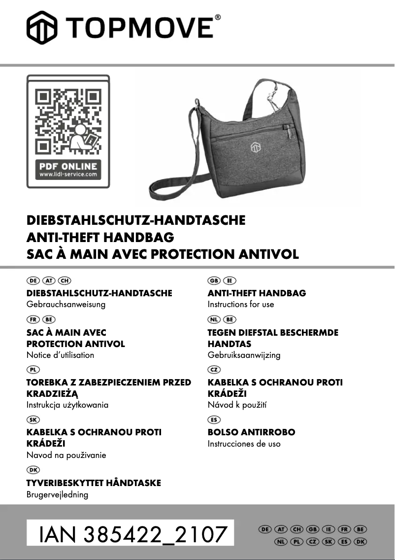 Page 1 de la notice Manuel utilisateur Topmove IAN 385422