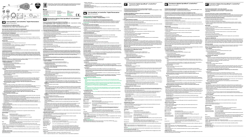 Page 1 de la notice Manuel utilisateur Vicks SpeedRead V911F-EE