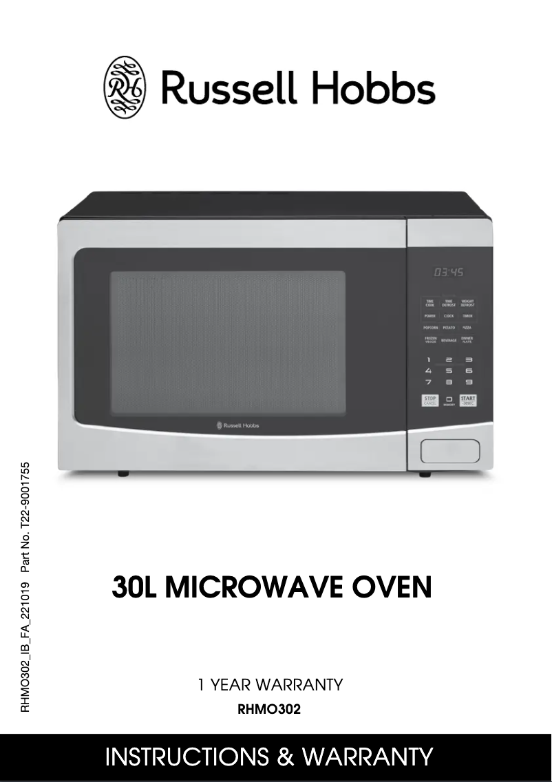 Image de la première page du manuel de l'appareil RHMO302