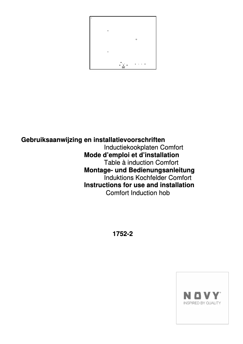 Page 1 de la notice Manuel utilisateur Novy Comfort 1752
