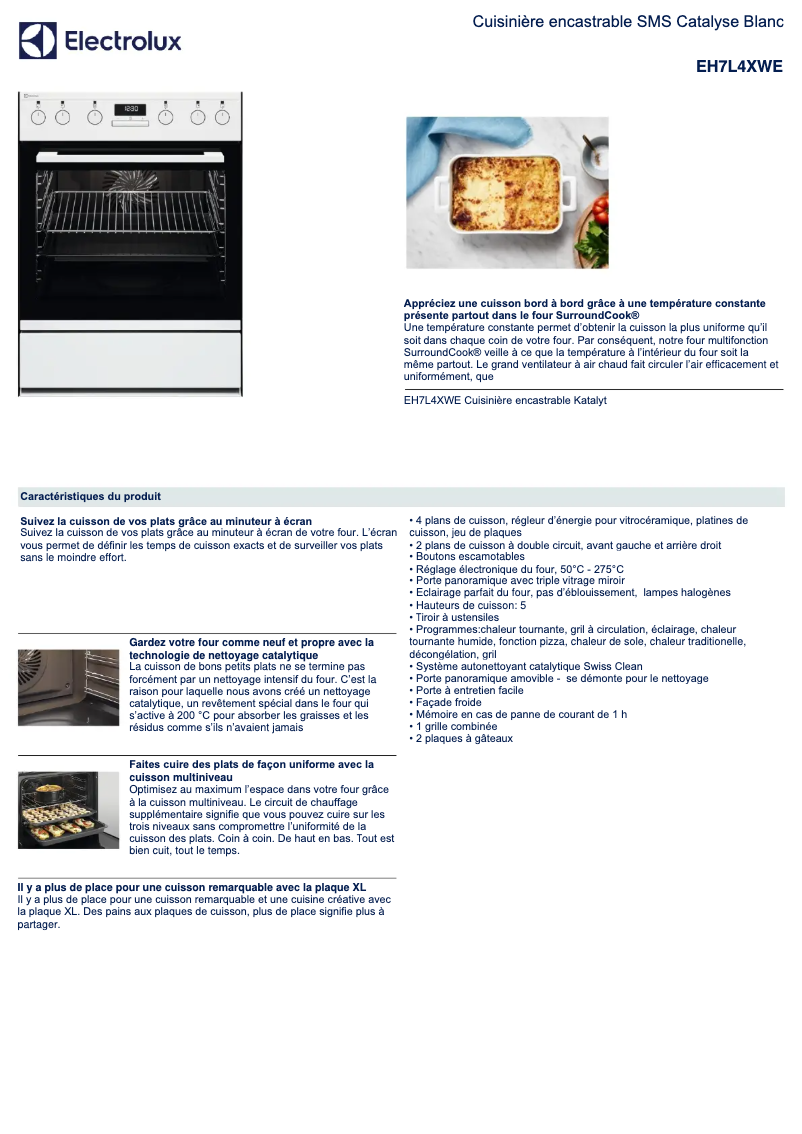 Image de la première page du manuel de l'appareil EH7L4XWE