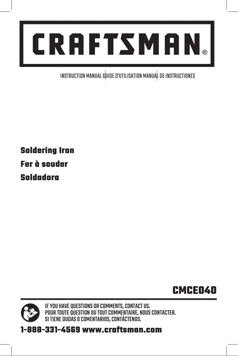 Page 1 de la notice Manuel utilisateur Craftsman CMCE040