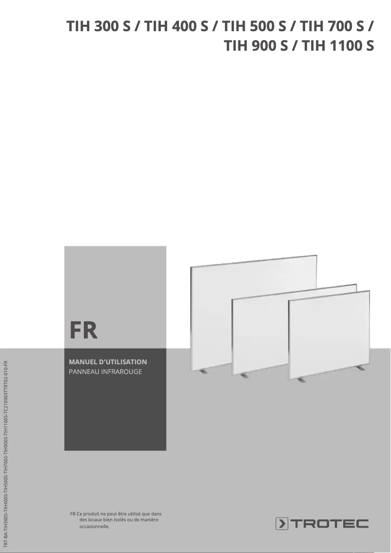 Page 1 de la notice Manuel utilisateur Trotec TIH 700 S