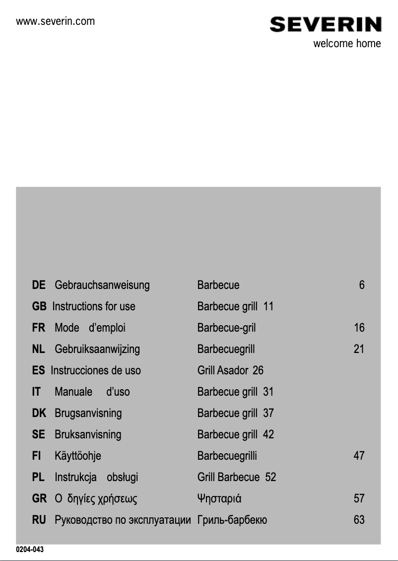 Page n°1 - Manuel utilisateur Severin PG 1525