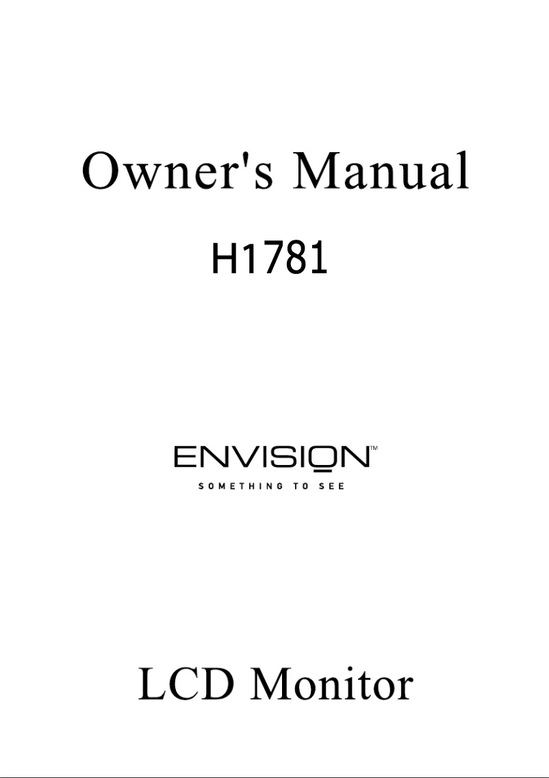 Page 1 de la notice Manuel utilisateur AOC H178