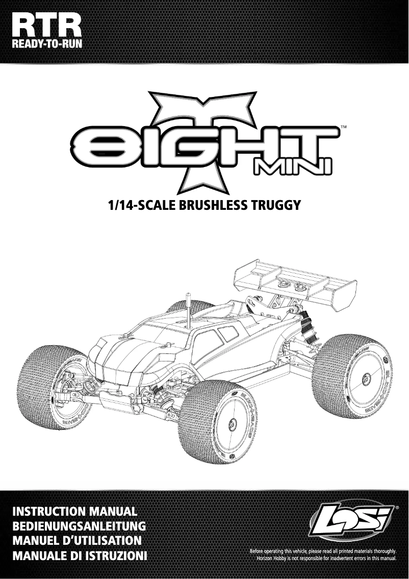 Image de la première page du manuel de l'appareil Mini 8IGHT-T RTR TRUGGY