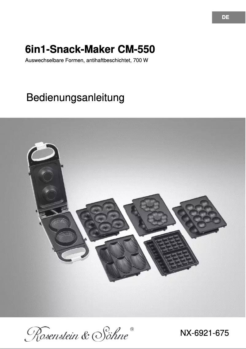 Page 1 de la notice Manuel utilisateur Rosenstein & Söhne NX-6921-919