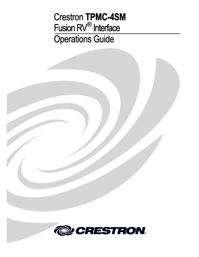 Página 1 del manual Manual de usuario Crestron TPMC-4SM-B-S