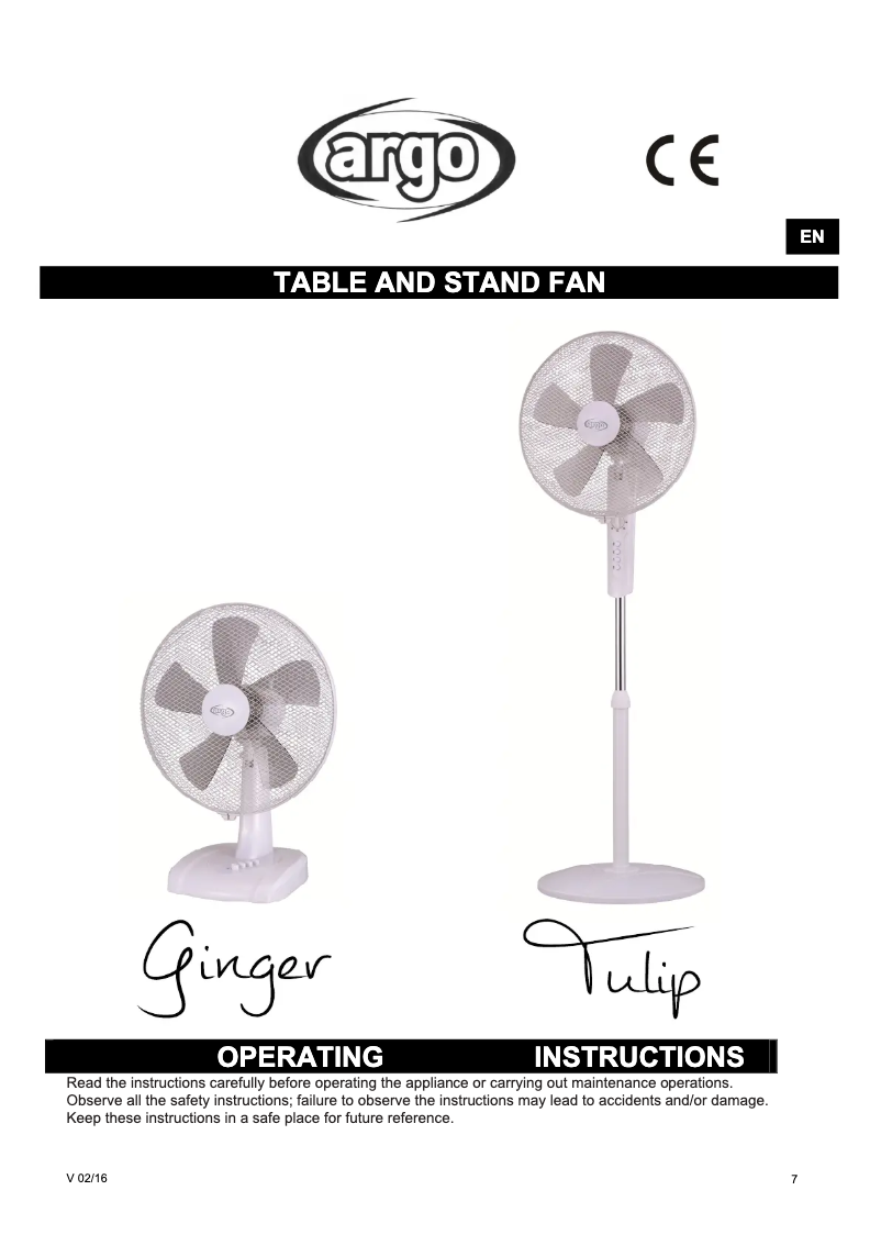 Image de la première page du manuel de l'appareil Ginger