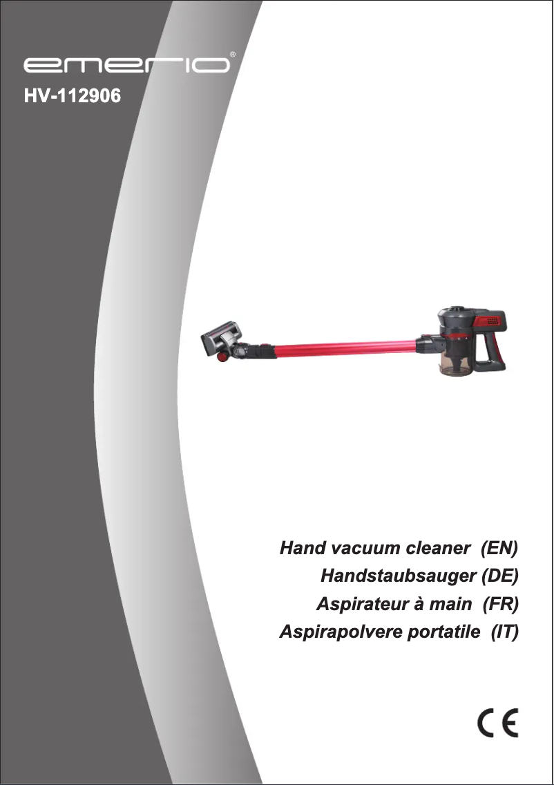 Page 1 de la notice Manuel utilisateur Emerio HV-112906