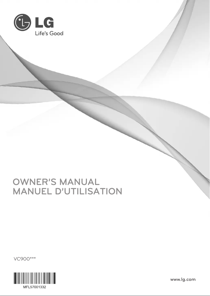 Page 1 de la notice Manuel utilisateur LG VC9002R