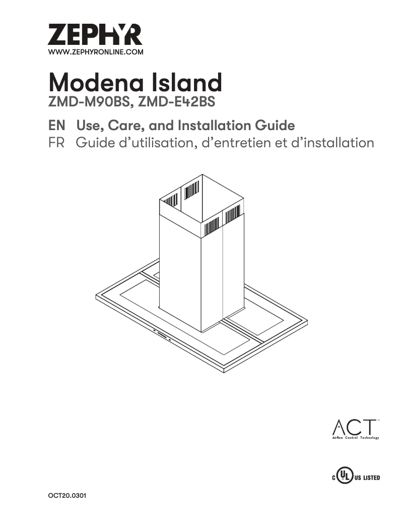 Page n°1 - Guide d'installation Zephyr ZMDE42BS