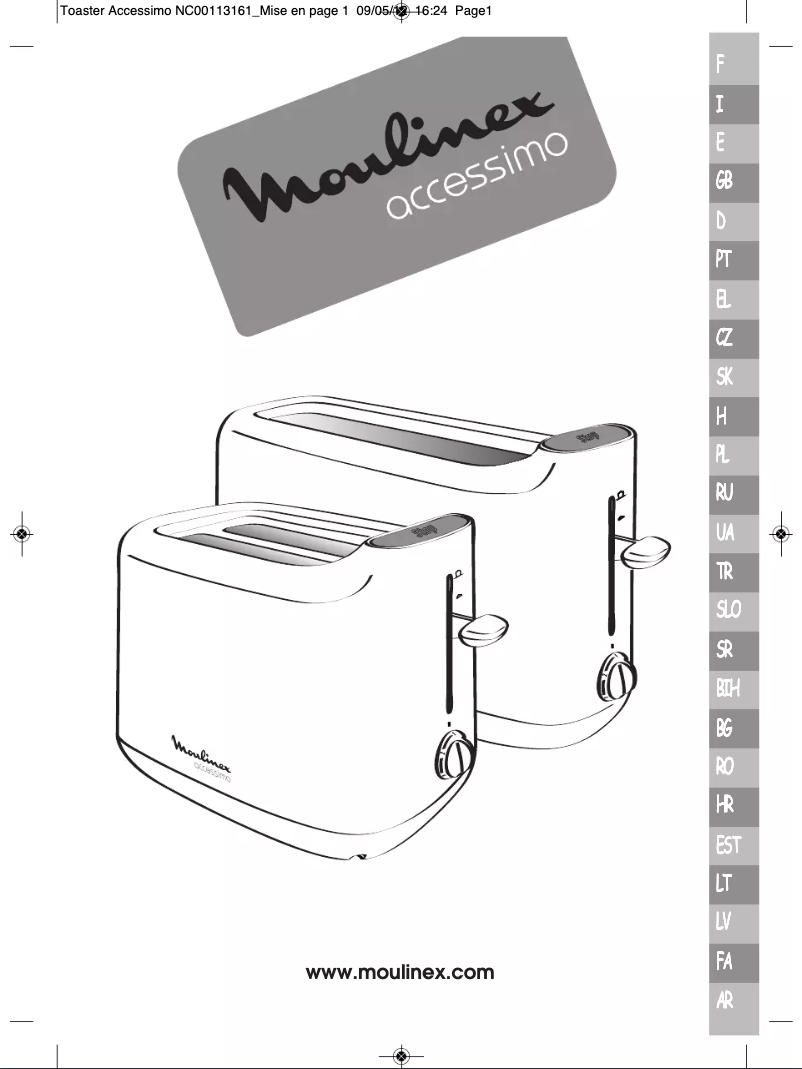 Page n°1 - Manuel utilisateur Moulinex Accessimo LT1100