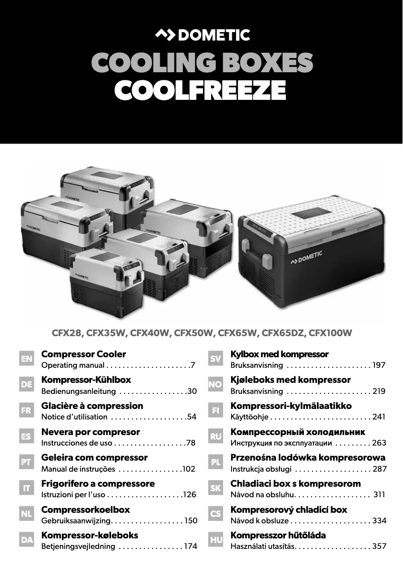 Página 1 del manual Manual de usuario Dometic CoolFreeze CFX-65