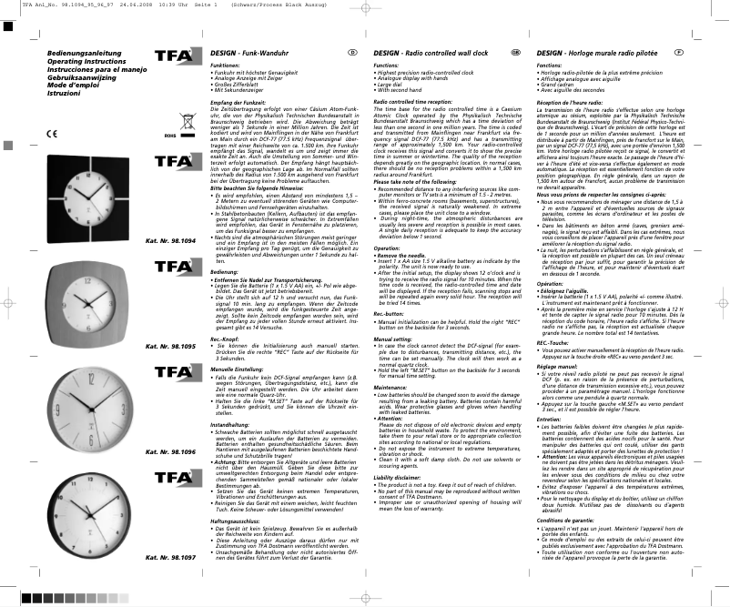 Image de la première page du manuel de l'appareil 98.1097