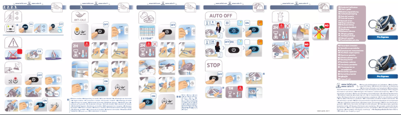 Page n°1 - Manuel utilisateur Calor Pro Express GV8730