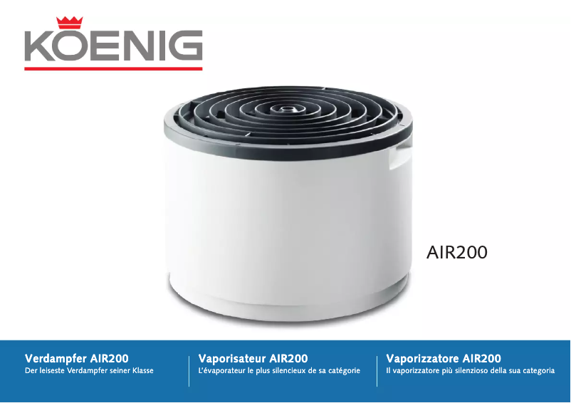 Image de la première page du manuel de l'appareil AIR 200