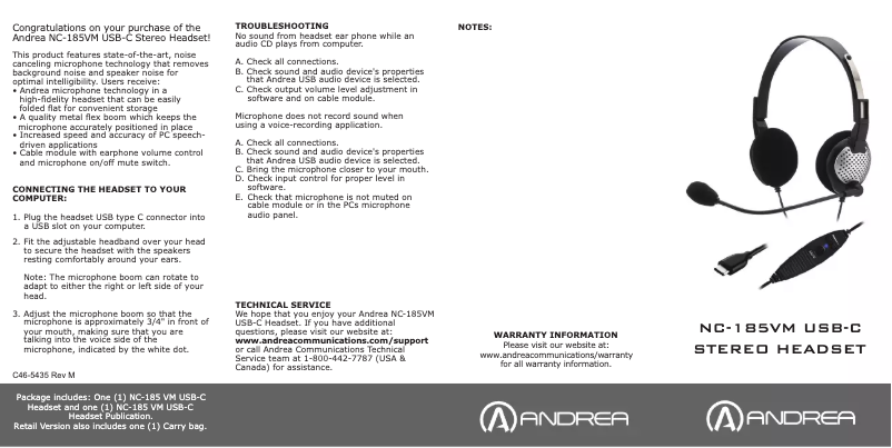 Image de la première page du manuel de l'appareil NC-185VM