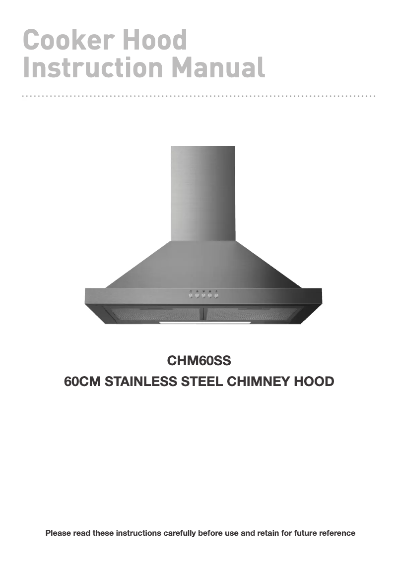 Page 1 de la notice Manuel utilisateur Statesman CHM60SS