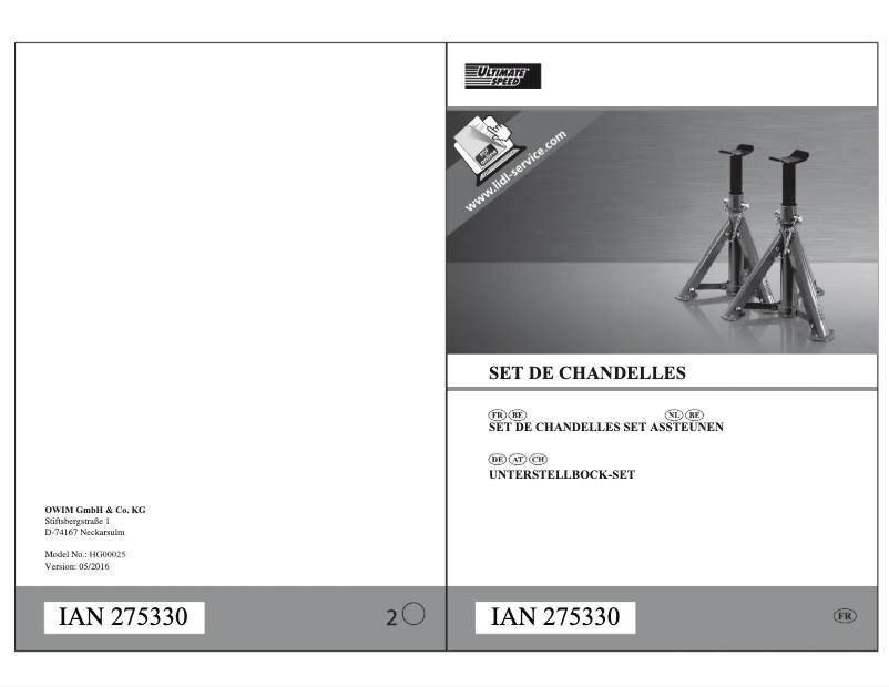 Page n°1 - Manuel utilisateur Ultimate Speed IAN 275330