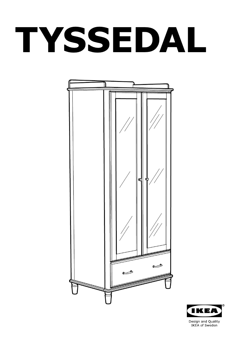 Page 1 de la notice Manuel utilisateur Ikea TYSSEDAL 403.947.50