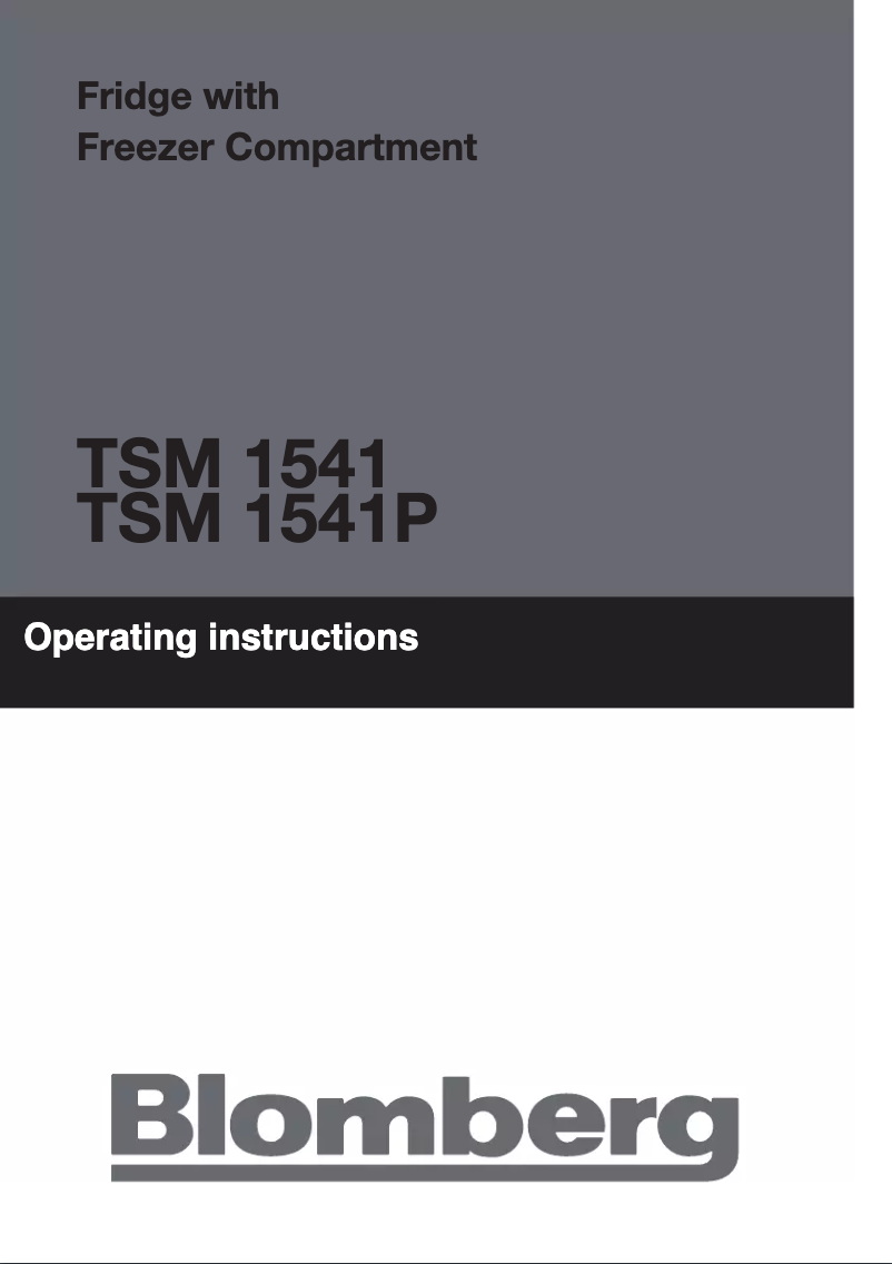 Page n°1 - Manuel utilisateur Blomberg TSM1541P