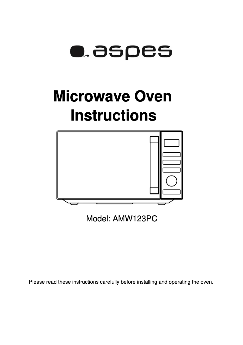 Image de la première page du manuel de l'appareil AMW123PC