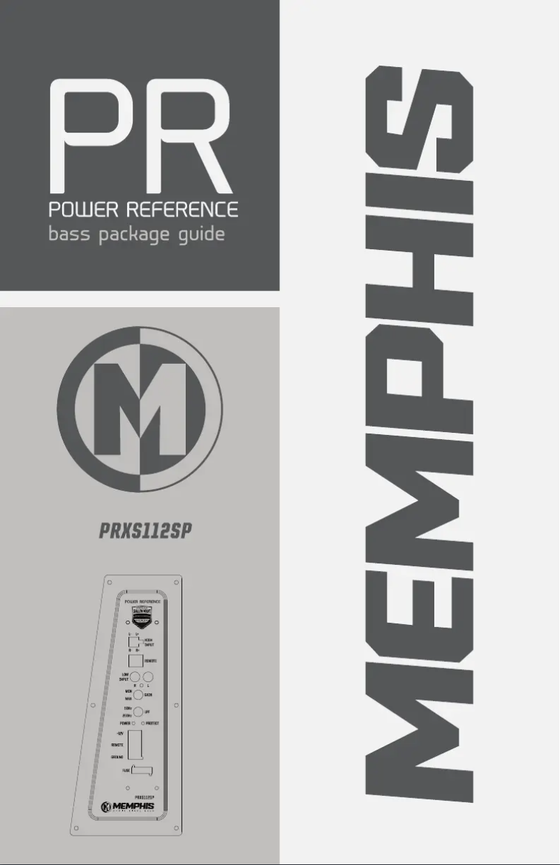 Page n°1 - Manuel utilisateur Memphis Audio PRXS112SP