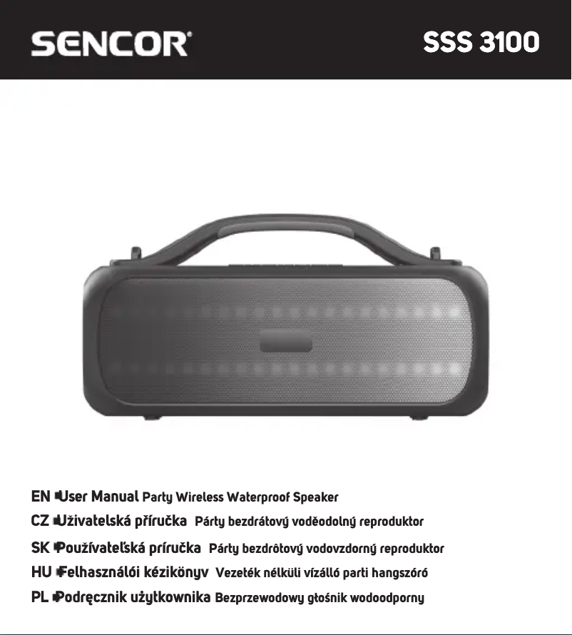 Página 1 del manual Manual de usuario Sencor SSS 3100