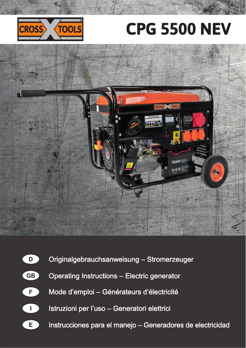 Page n°1 - Manuel utilisateur CrossTools CPG 5500 NEV