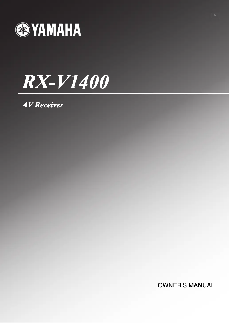 Image de la première page du manuel de l'appareil RX-V1400