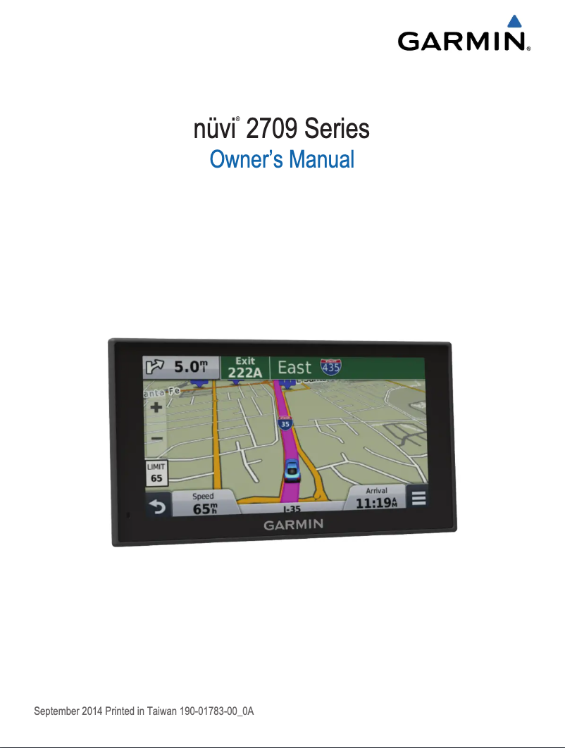 Page n°1 - Mode d'emploi Garmin nüvi 2799LMT-D