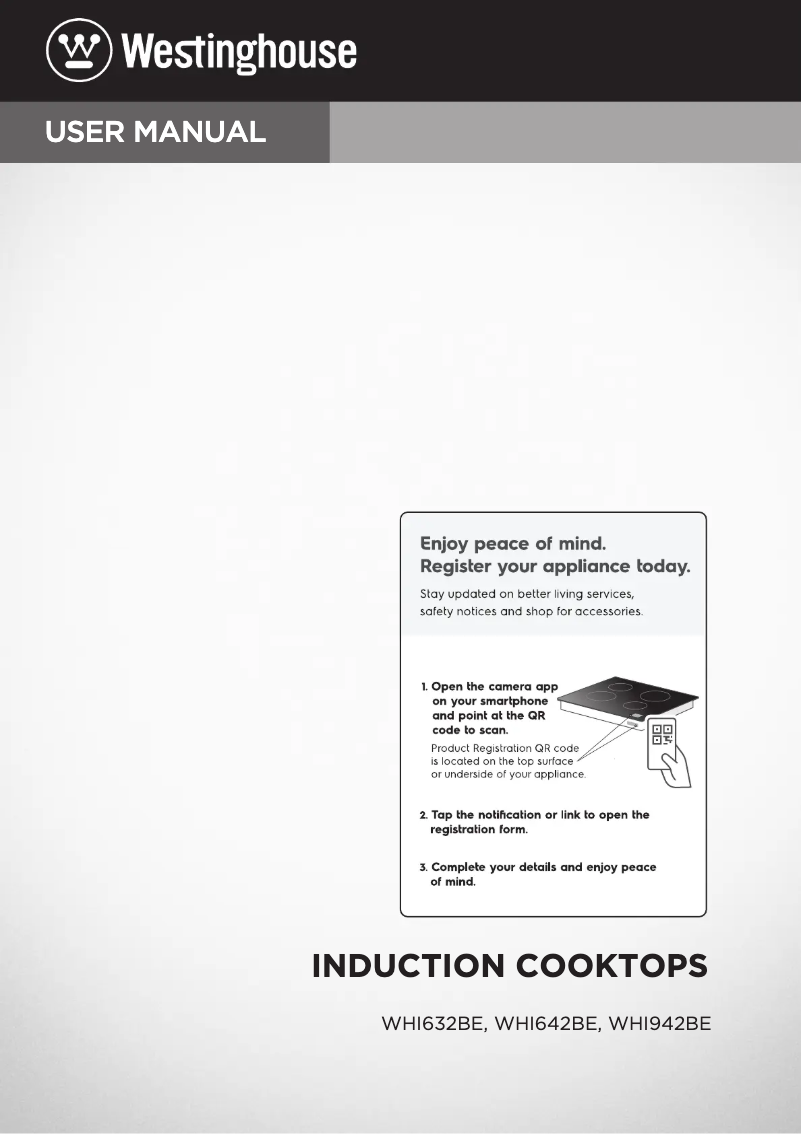 Page 1 de la notice Manuel utilisateur Westinghouse WHI642BE