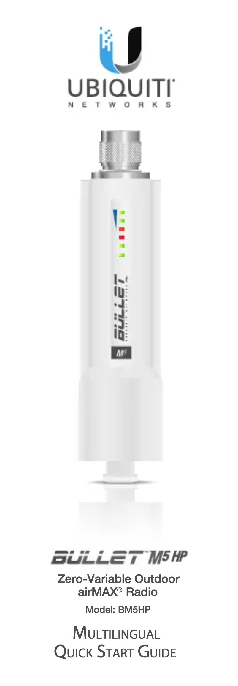 Page n°1 - Manuel utilisateur Ubiquiti Networks BM5HP
