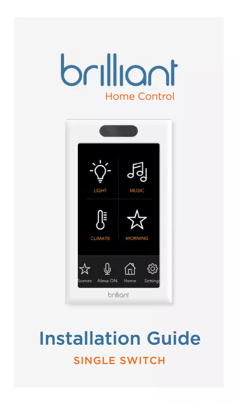 Imagen de la primera página del manual del dispositivo BRSH1SC