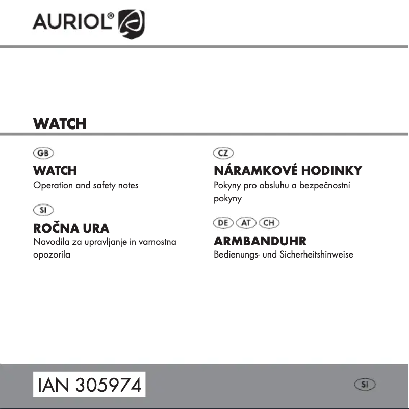 Página 1 del manual Manual de usuario Auriol IAN 305974