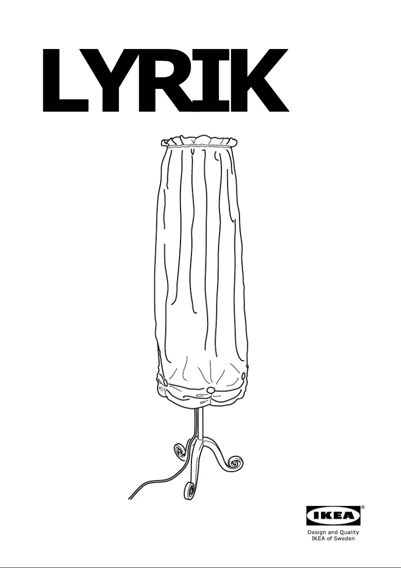 Image de la première page du manuel de l'appareil LYRIK