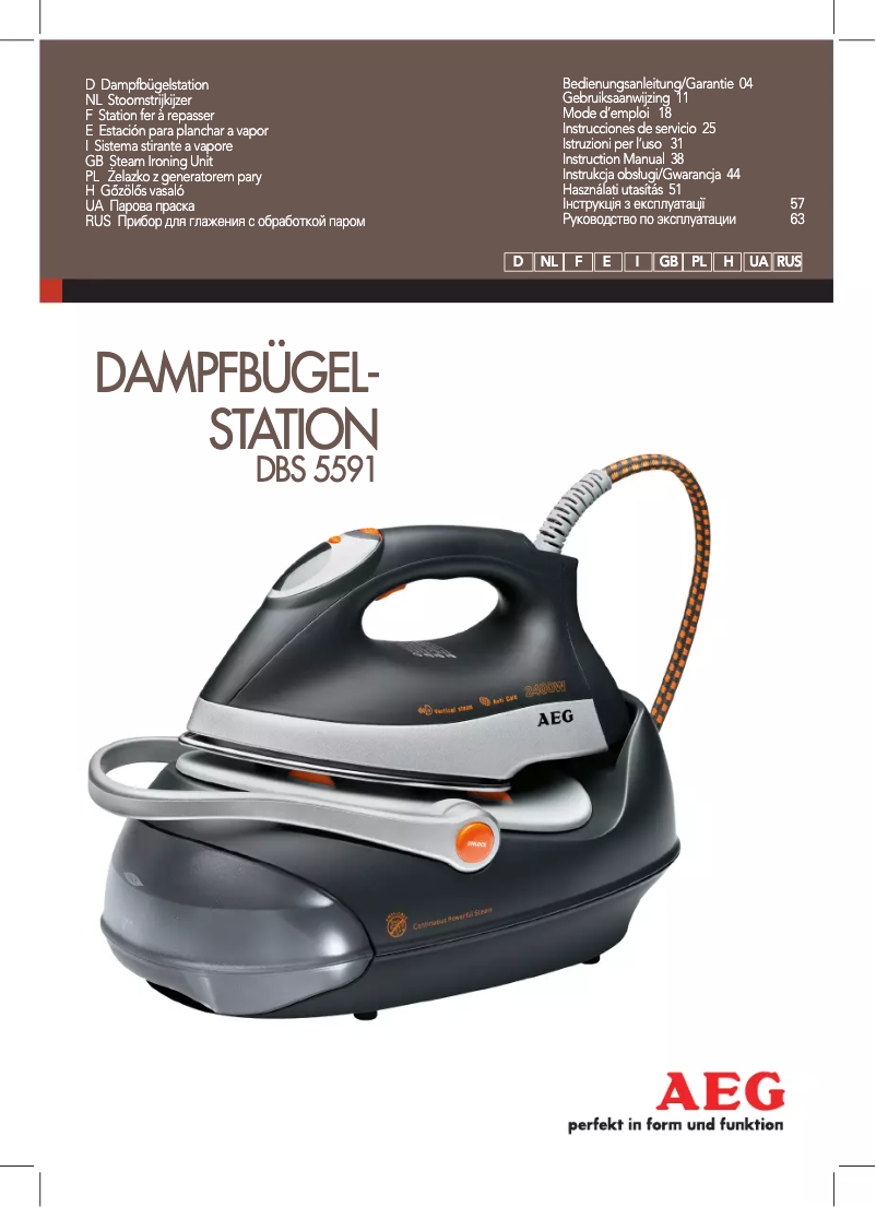 Página 1 del manual Manual de usuario AEG DBS 5591