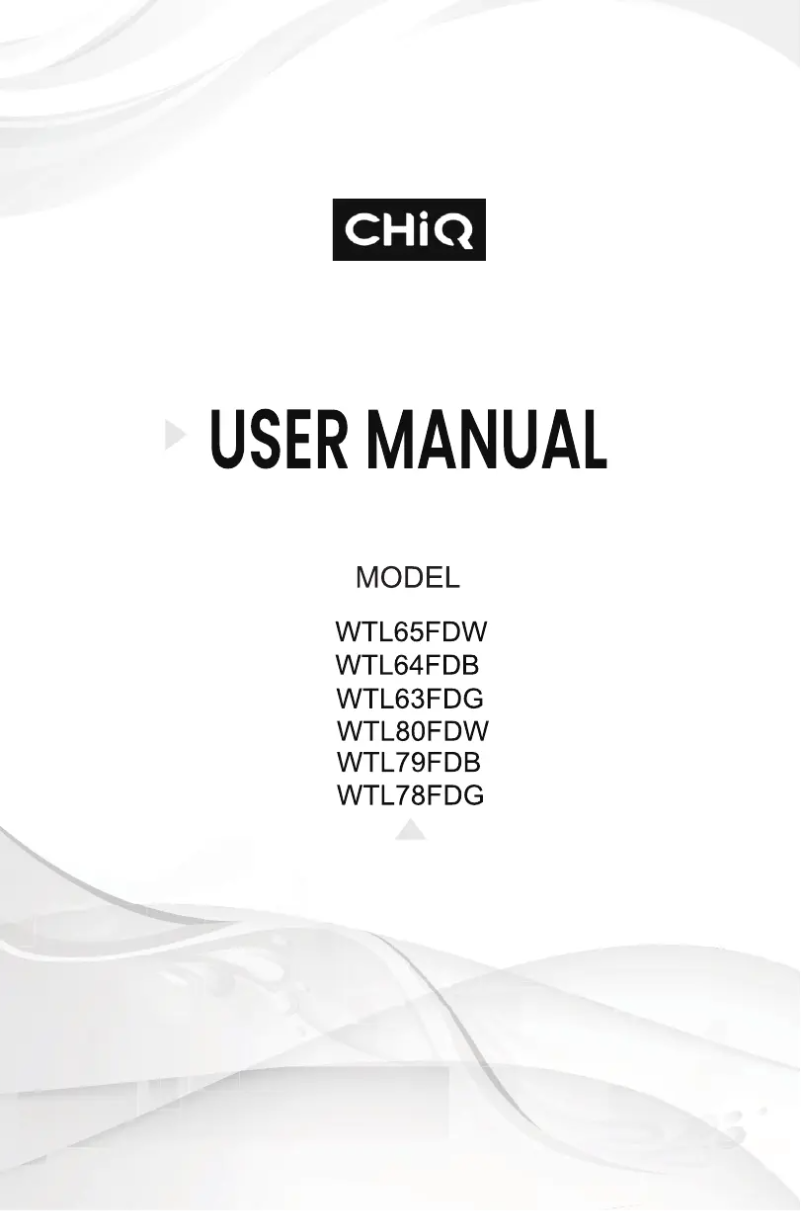 Page 1 de la notice Manuel utilisateur CHiQ WTL80FDW