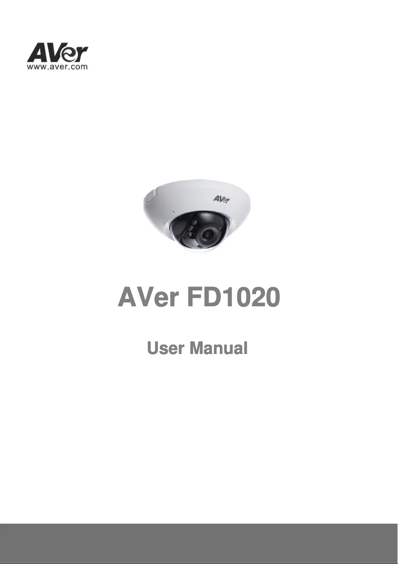 Page 1 de la notice Manuel utilisateur AVer FD1020