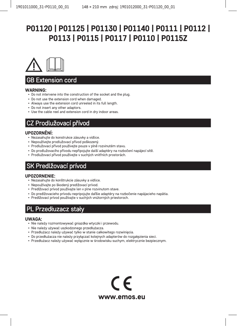 Image de la première page du manuel de l'appareil P0110