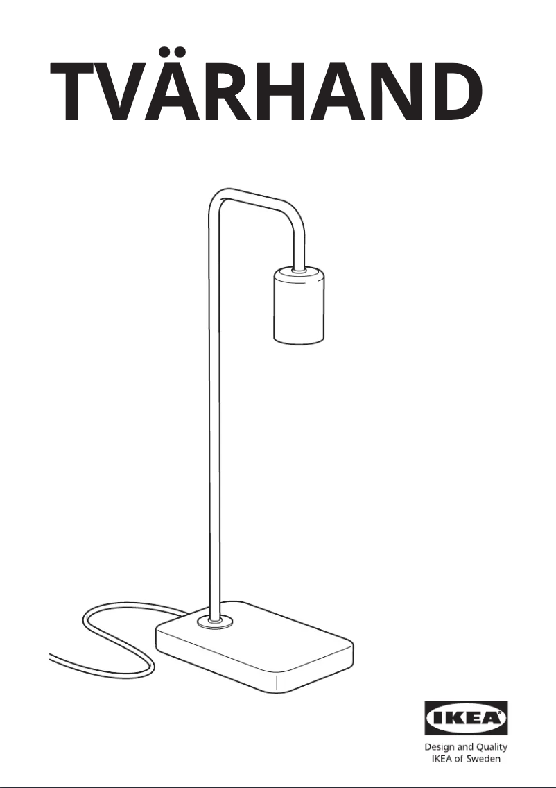 Página 1 del manual Manual de usuario Ikea TVÄRHAND 305.197.79